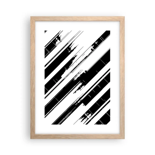 Póster en marco roble claro - Composición intensa y dinámica - 30x40 cm