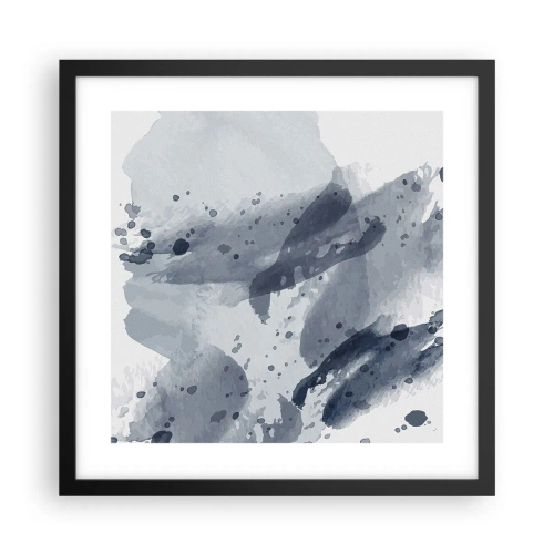 Póster en marco negro - Un estudio sobre la naturaleza del agua - 40x40 cm