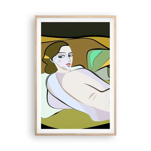 Póster en marco roble claro - Retrato íntimo - 61x91 cm