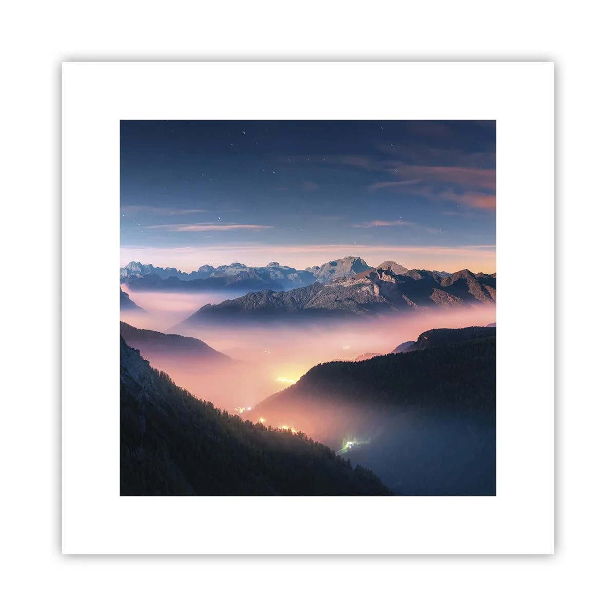Póster - Luz en los valles - 30x30 cm