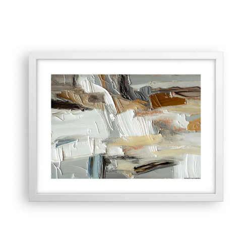 Póster en marco blanco - Estratificación de colores - 40x30 cm