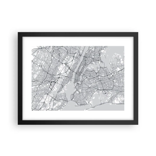 Póster en marco negro - Anatomía de una metrópolis - 40x30 cm