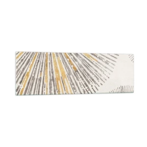 Cuadro sobre vidrio - Impresiones sobre Vidrio - Patrón abstracto en forma de rayo - 160x50cm - Belleza lineal - Decoración de pared moderna para salón y dormitorio ARTTOR