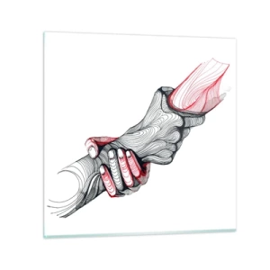 Cuadro sobre vidrio - Impresiones sobre Vidrio - Estás en buenas manos - 30x30 cm