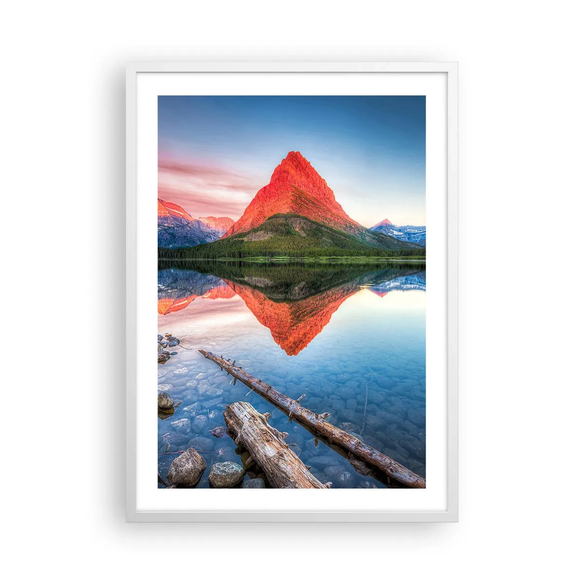 Póster en marco blanco - Cálido y frío - 50x70 cm