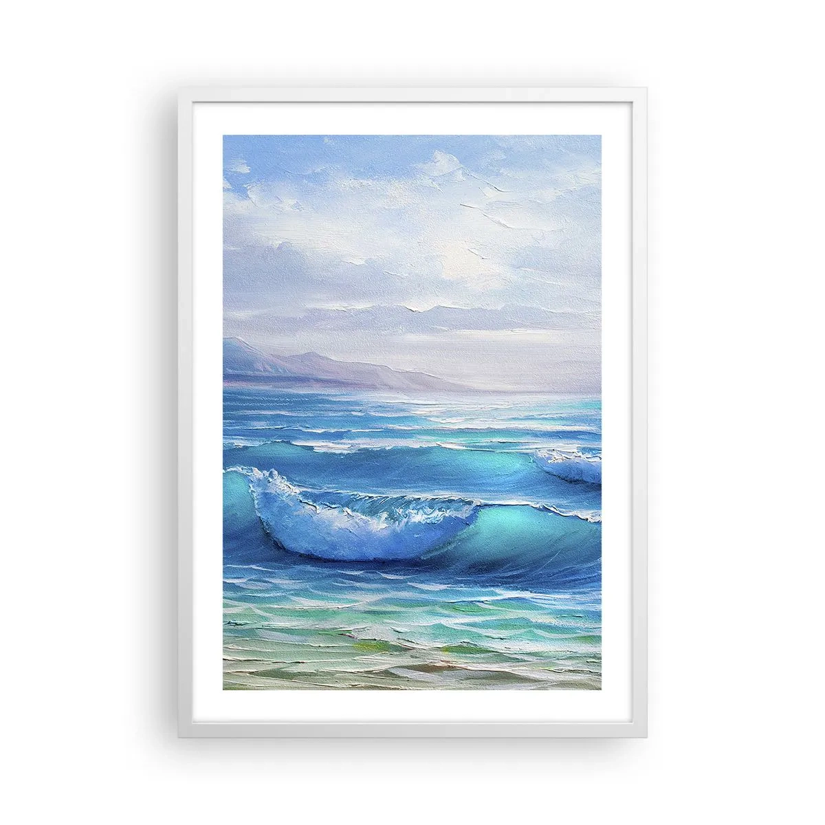 Póster en marco blanco - Trae consuelo - 50x70 cm