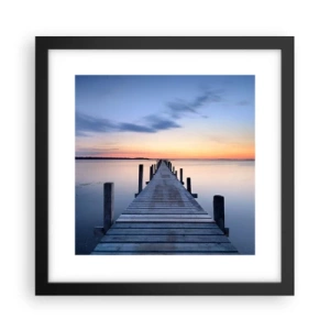 Póster en marco negro - La calma de un crepúsculo sereno - 30x30 cm