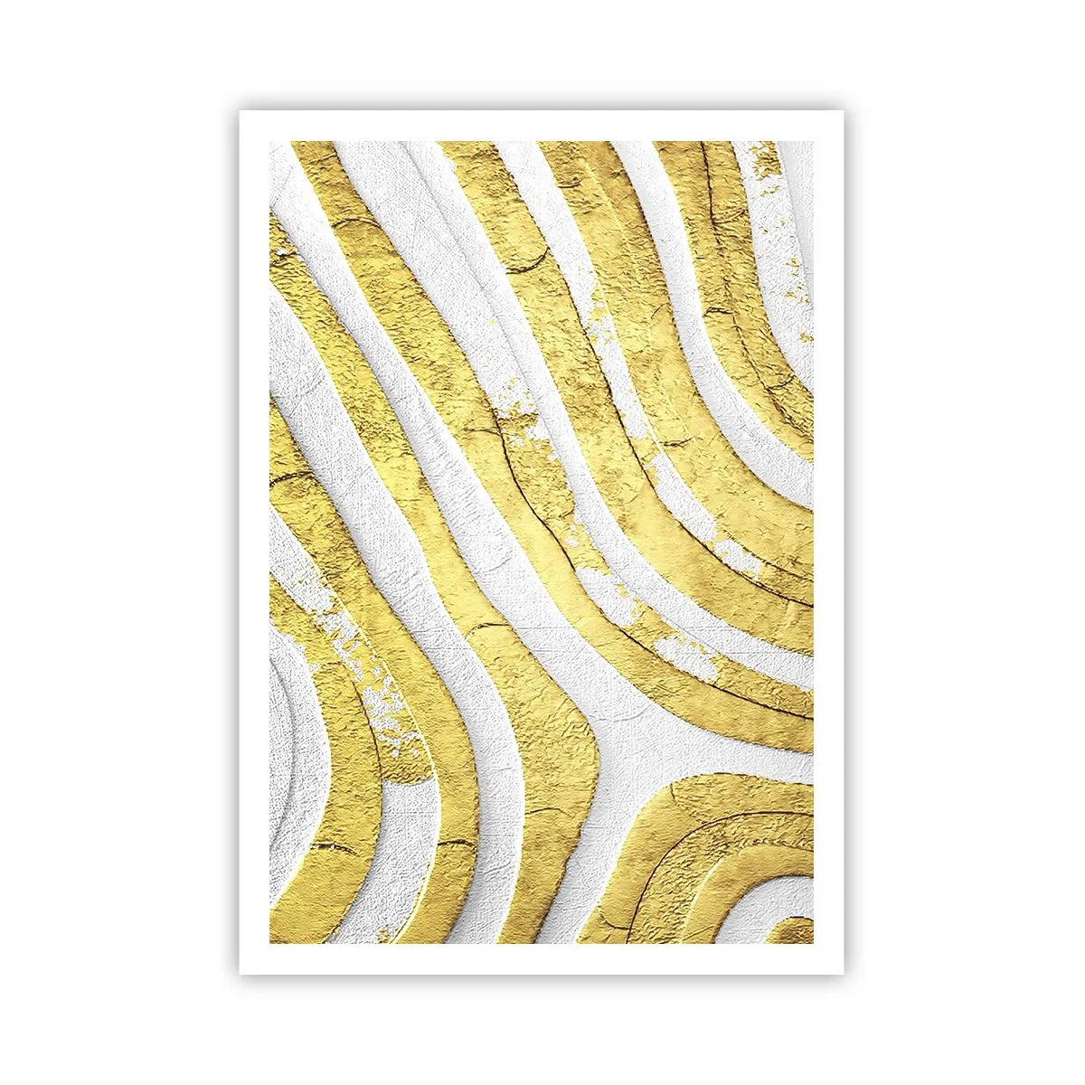 Póster - Una composición en blanco y oro - 70x100 cm