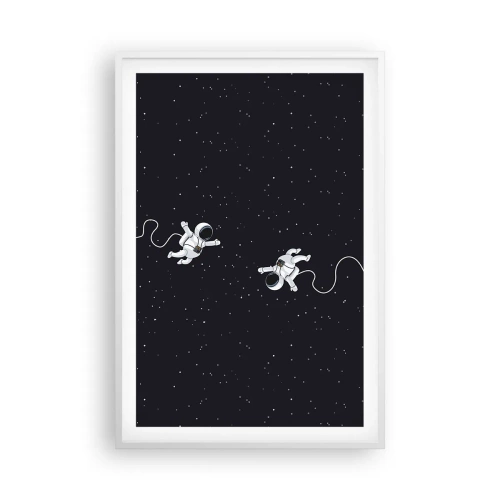 Póster en marco blanco - Danza cósmica - 61x91 cm