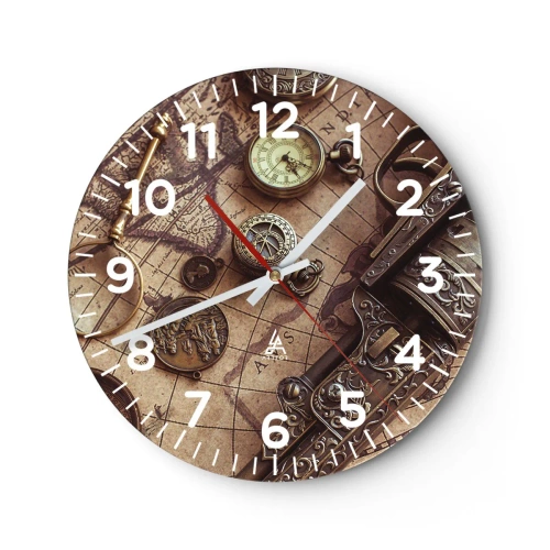 Reloj de pared - Reloj de vidrio - La aventura llama - 40x40 cm