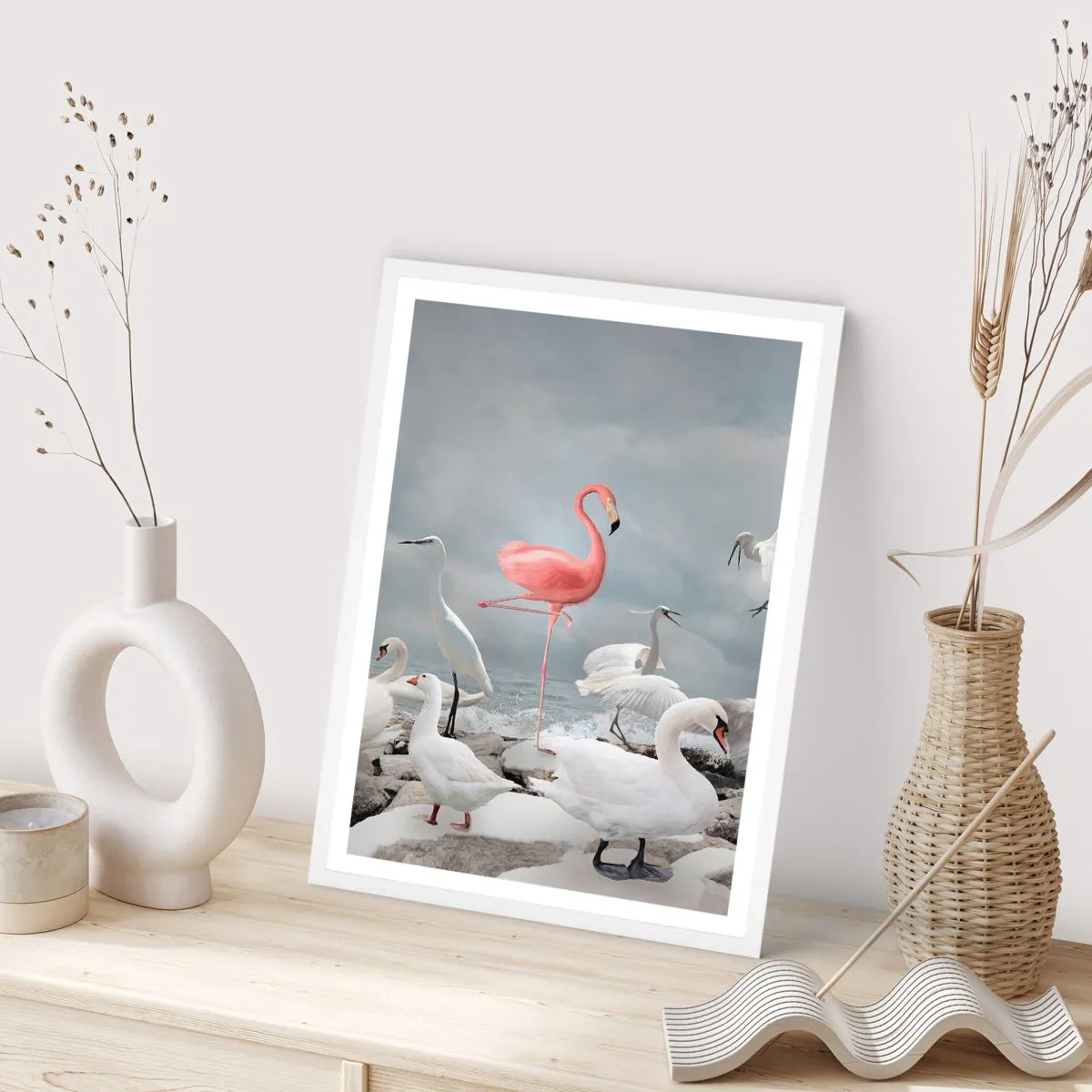 Póster en marco blanco - ¿De dónde vengo? - 40x50 cm