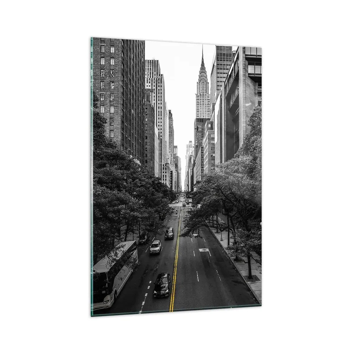 Cuadro sobre vidrio - Impresiones sobre Vidrio - Mañana de Nueva York - 80x120 cm