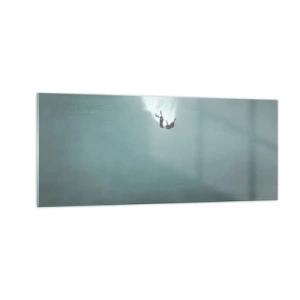 Cuadro sobre vidrio - Impresiones sobre Vidrio - En el abrazo del océano - 100x40 cm