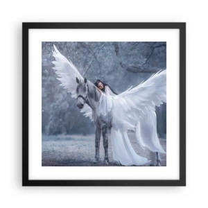 Póster en marco negro - Un momento de inspiración - 40x40 cm