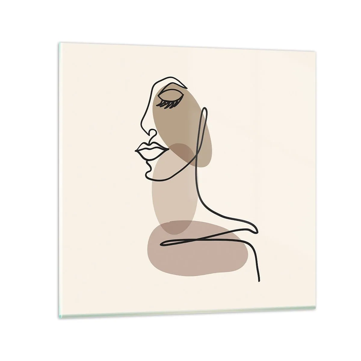 Cuadro sobre vidrio - Impresiones sobre Vidrio - Escucharse a sí misma - 40x40 cm