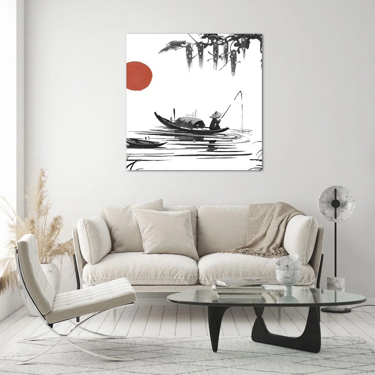 Cuadro sobre vidrio - Impresiones sobre Vidrio - Una tarde asiática - 60x60 cm