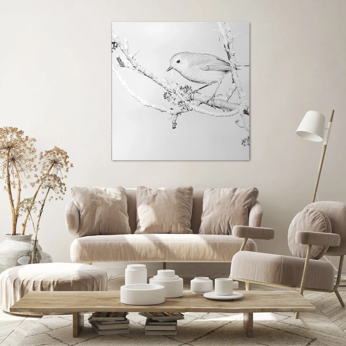 Cuadro sobre lienzo - Impresión de Imagen - Mañana de invierno - 50x50 cm