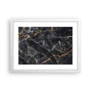 Póster en marco blanco - La vida interior de la piedra - 40x30 cm