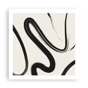 Póster - Fantasía en blanco y negro - 60x60 cm