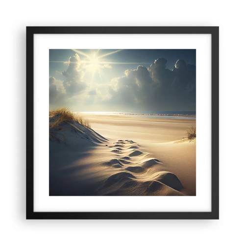 Póster en marco negro - Paisaje tranquilizador - 40x40 cm