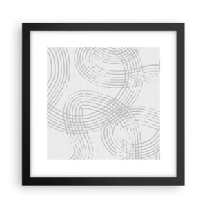 Póster en marco negro - No hay camino recto - 30x30 cm