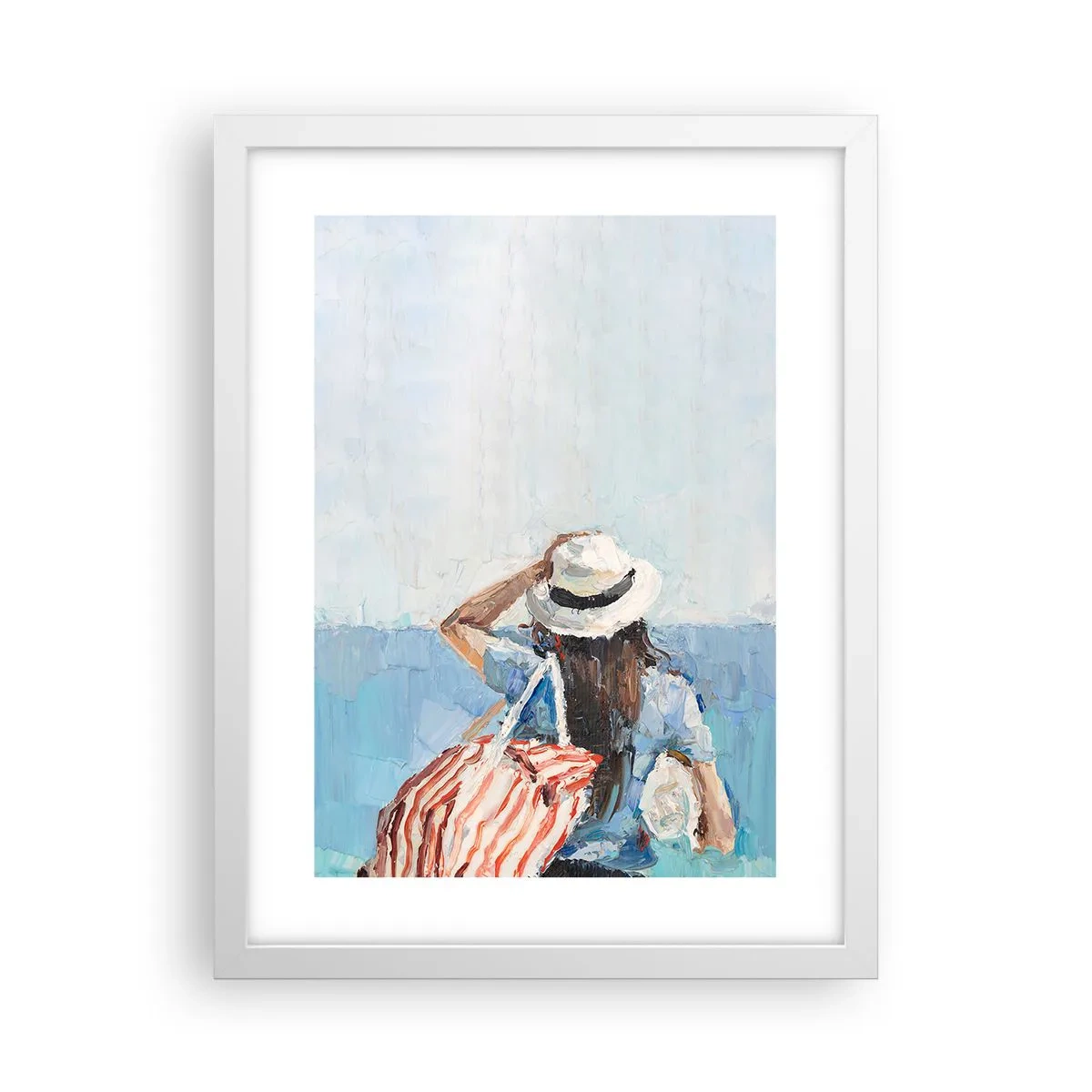 Póster en marco blanco - Bienvenida a tus vacaciones - 30x40 cm