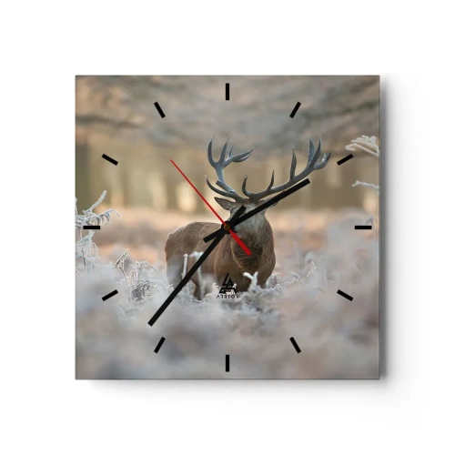 Reloj de pared - Reloj de vidrio - Una mañana fresca - 40x40 cm