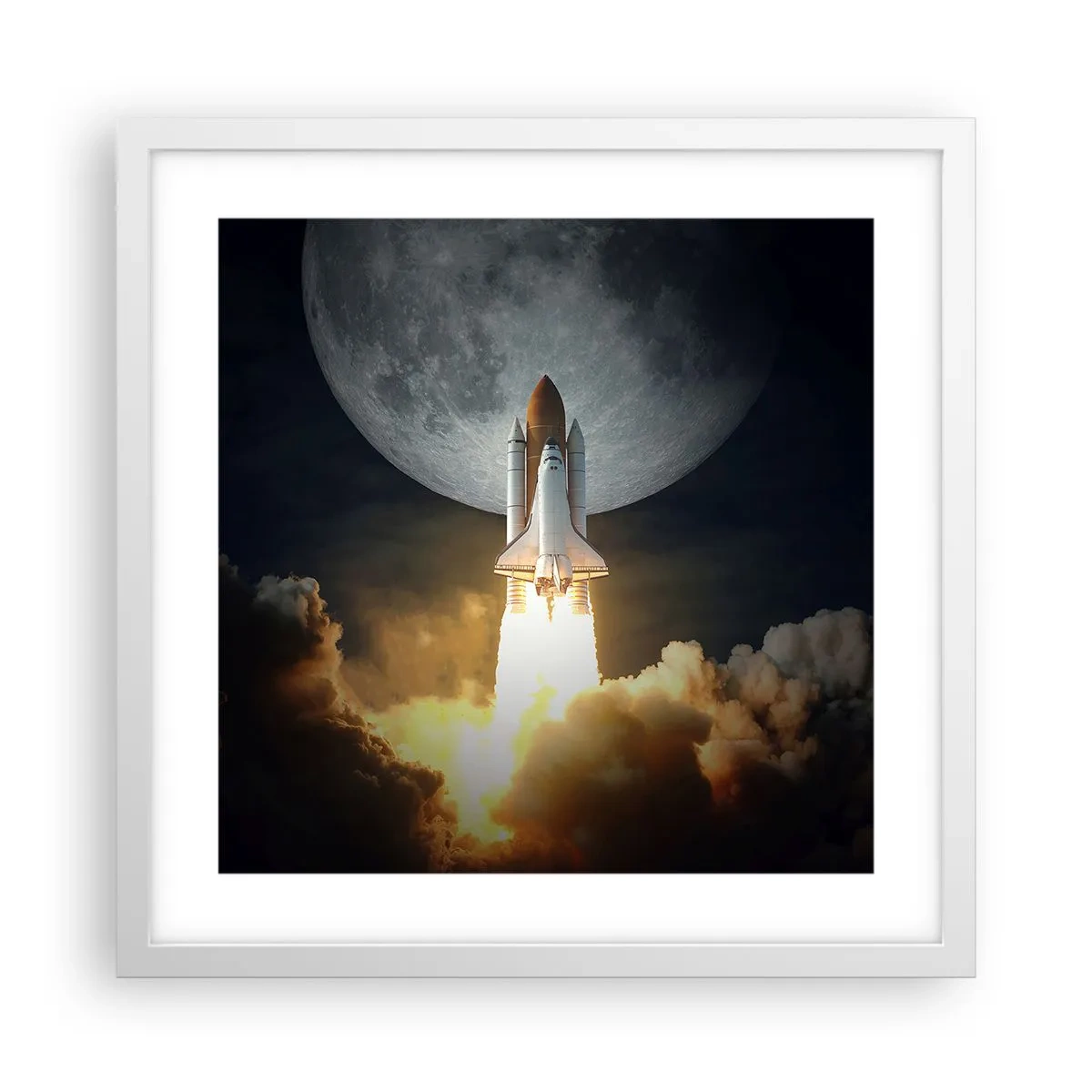 Póster en marco blanco - El comienzo de una aventura sobrenatural - 40x40 cm