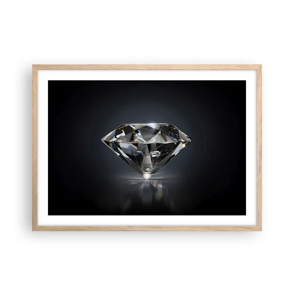 Póster en marco roble claro - Riqueza y belleza - 70x50 cm