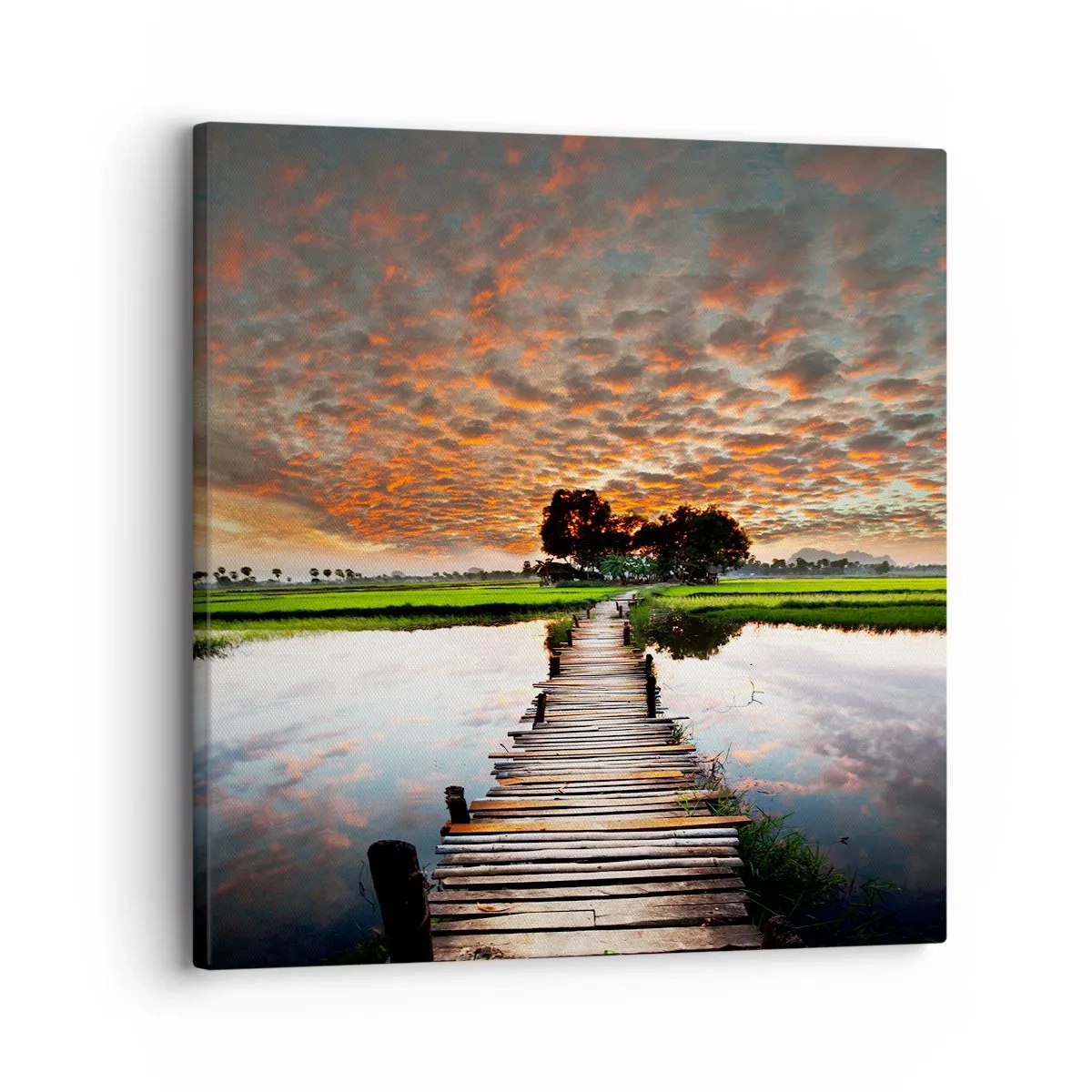 Cuadro sobre lienzo - Impresión de Imagen - Extiende tus brazos - respira  - 30x30 cm