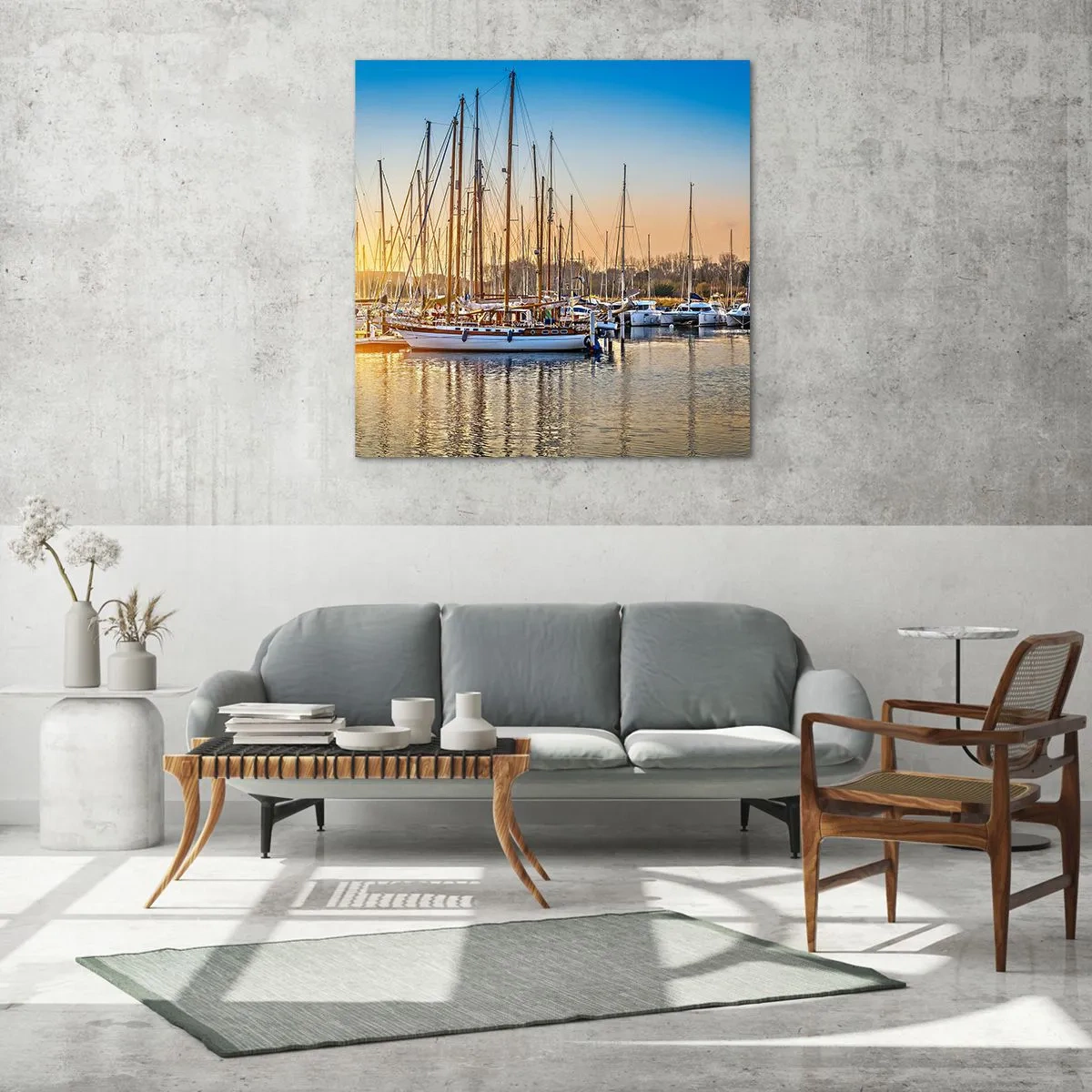 Cuadro sobre vidrio - Impresiones sobre Vidrio - El viento debe dormir también - 70x70 cm