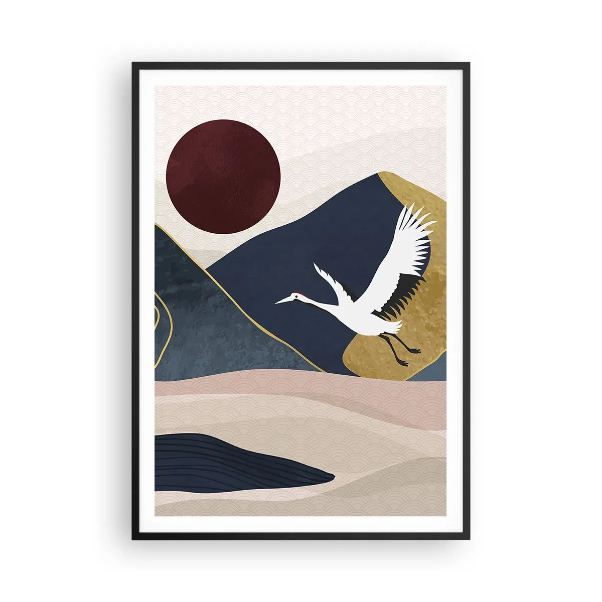 Póster en marco negro - Y el día ha vuelto a pasar volando - 70x100 cm