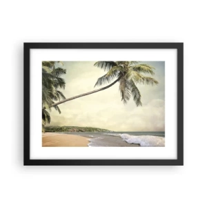 Póster en marco negro - Sueño tropical - 40x30 cm