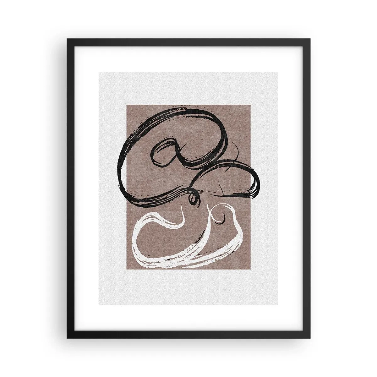 Póster en marco negro - Composición: la búsqueda de la plenitud - 40x50 cm