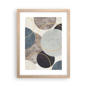 Póster en marco roble claro - Círculo tras círculo - 30x40 cm