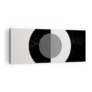 Cuadro sobre lienzo - Impresión de Imagen - Armonía en blanco y negro - 100x40 cm