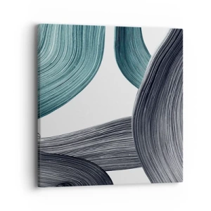 Cuadro sobre lienzo - Impresión de Imagen - Senderos esmeralda y negro - 40x40 cm