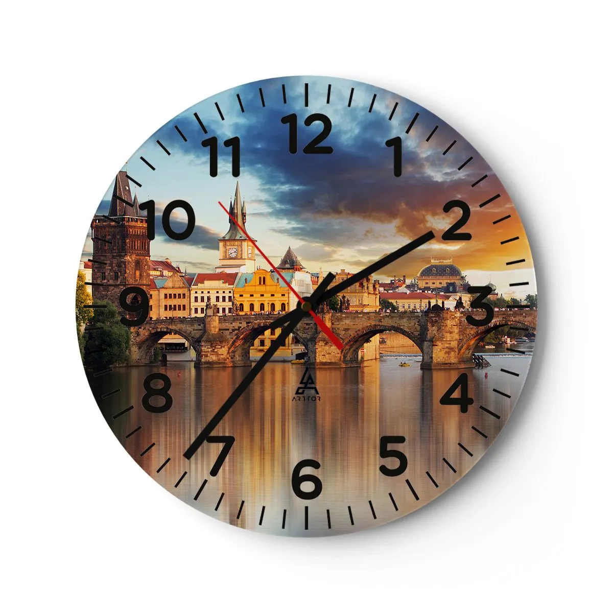 Reloj de pared - Reloj de vidrio - La belleza no tiene edad - 40x40 cm