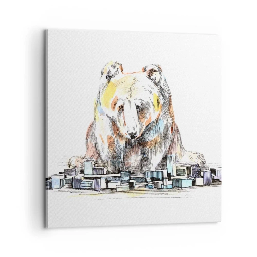 Cuadro sobre lienzo - Impresión de Imagen - ¿Cómo podéis vivir así? - 60x60 cm