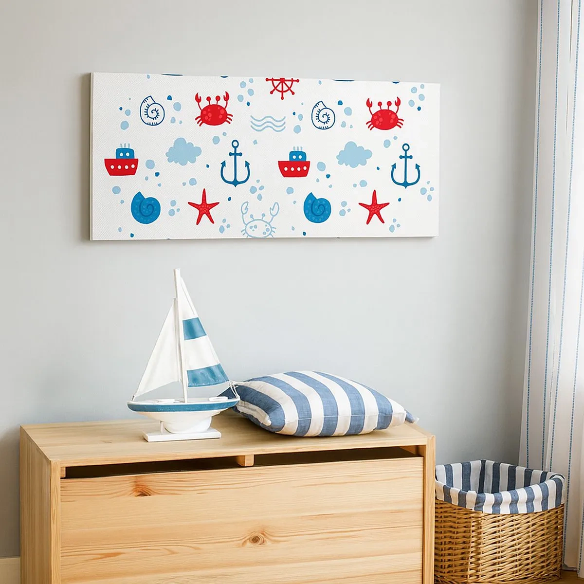 Cuadro sobre lienzo - Impresión de Imagen - Un cuento de mar - 100x40 cm