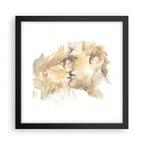 Póster en marco negro - ¿La media naranja encontrada? - 30x30 cm
