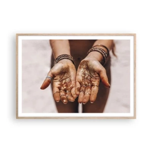 Póster en marco roble claro - Un regalo para ti - 100x70 cm