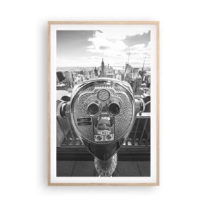 Póster en marco roble claro - Sobre la ciudad - 61x91 cm