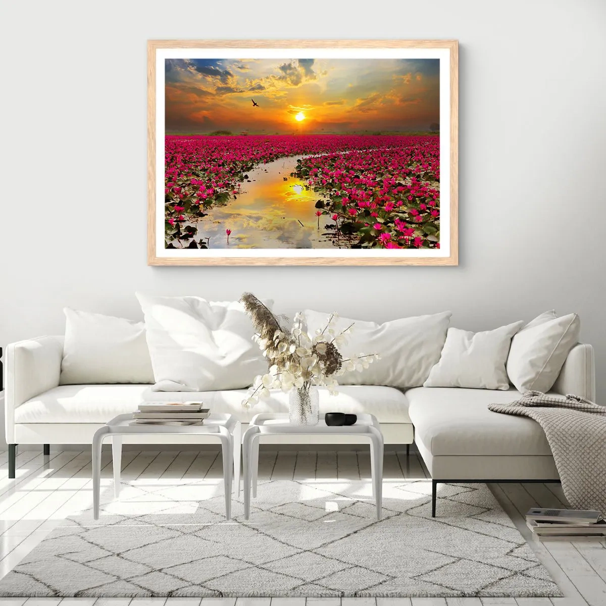 Póster en marco roble claro - La vida secreta del lago - 70x50 cm