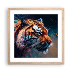 Póster en marco roble claro - Belleza salvaje - 40x40 cm