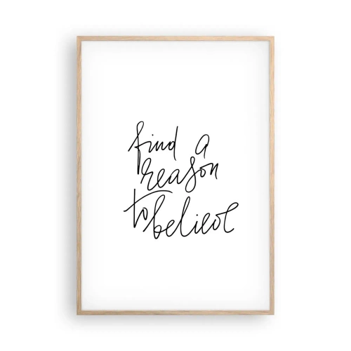 Póster en marco roble claro - Es posible - 70x100 cm