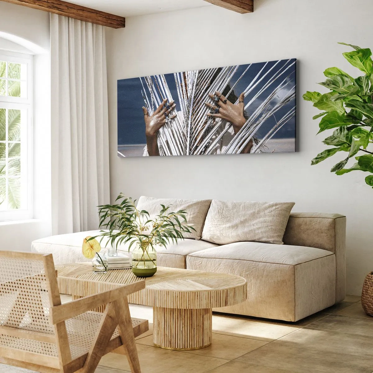 Cuadro sobre lienzo - Impresión de Imagen - ¿La mujer chamana? - 100x40 cm