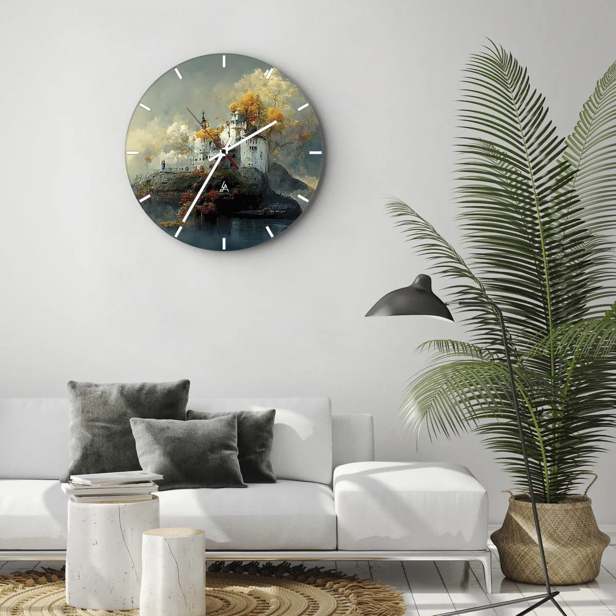 Reloj de pared - Reloj de vidrio - El comienzo de una historia romántica - 40x40 cm