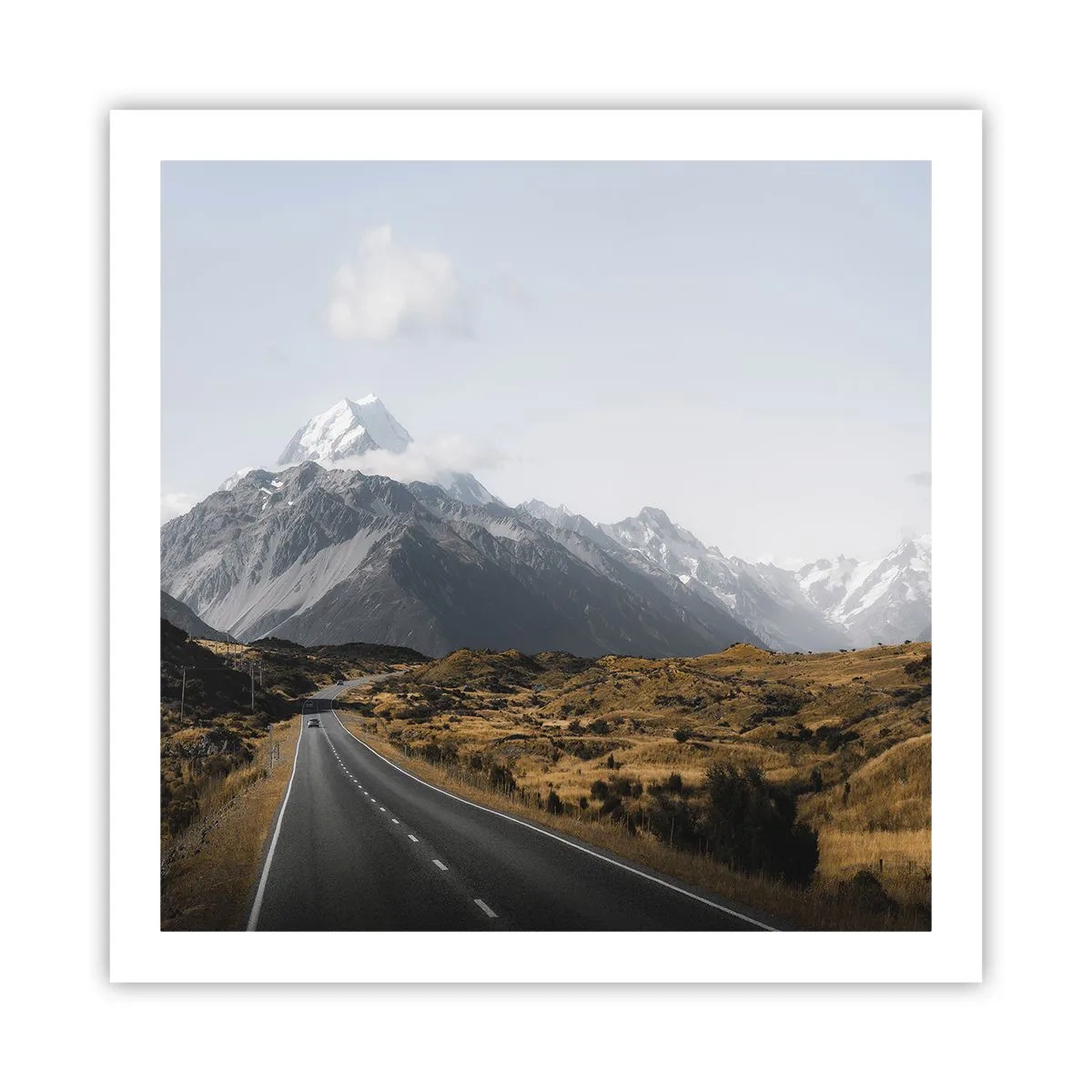 Póster - El camino al corazón de las montañas - 60x60 cm