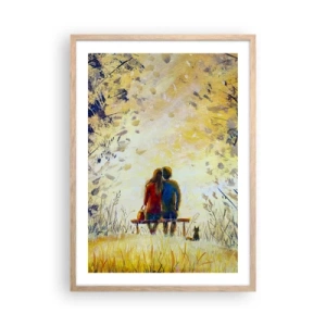 Póster en marco roble claro - Un momento mágico - 50x70 cm